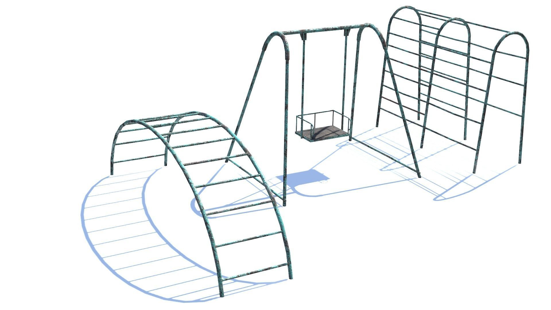 Rusty Playground Low-poly 3D model_2
