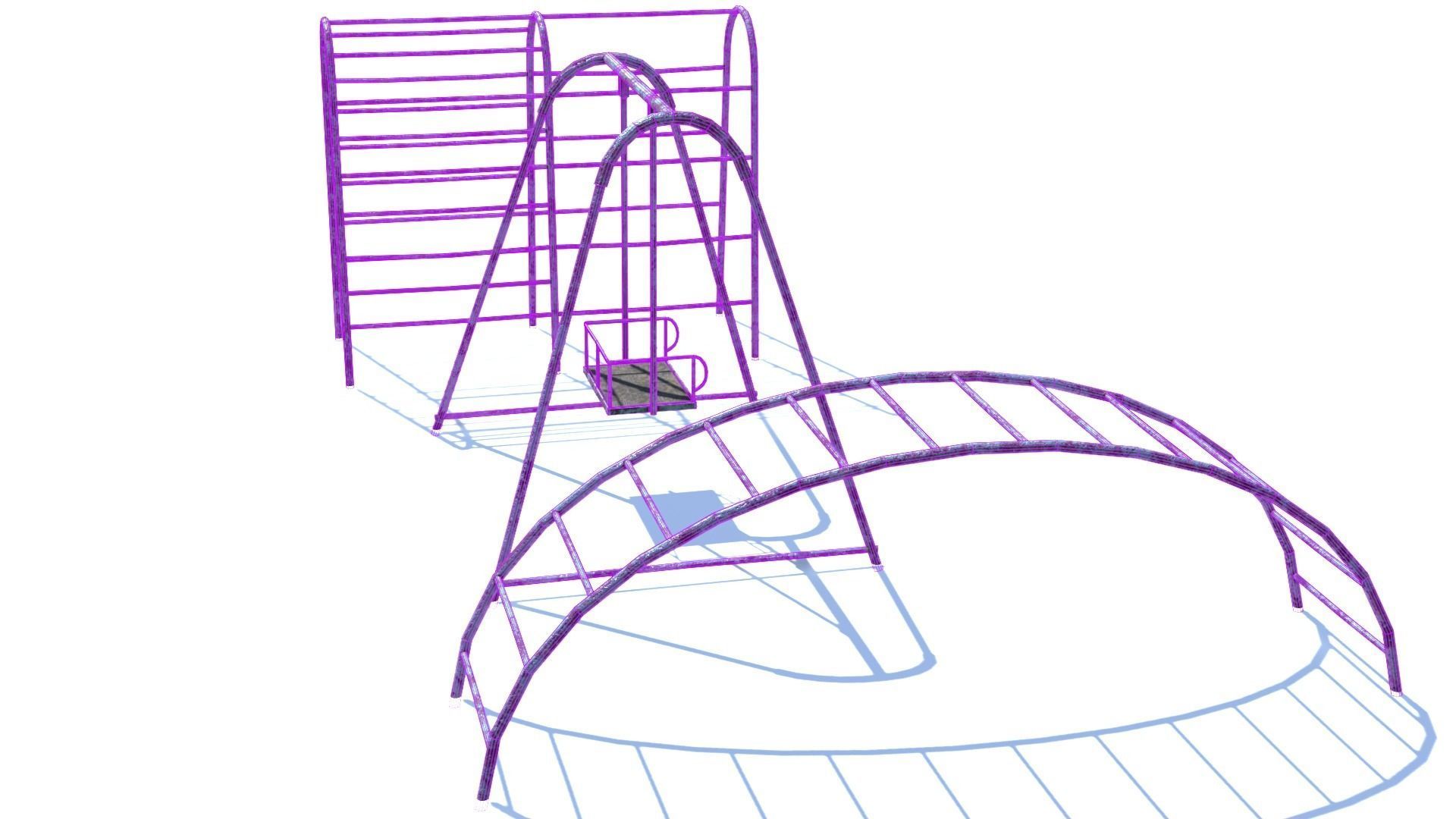 Rusty Playground Low-poly 3D model_6