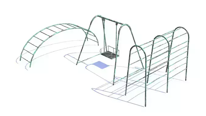 Rusty Playground Low-poly 3D model