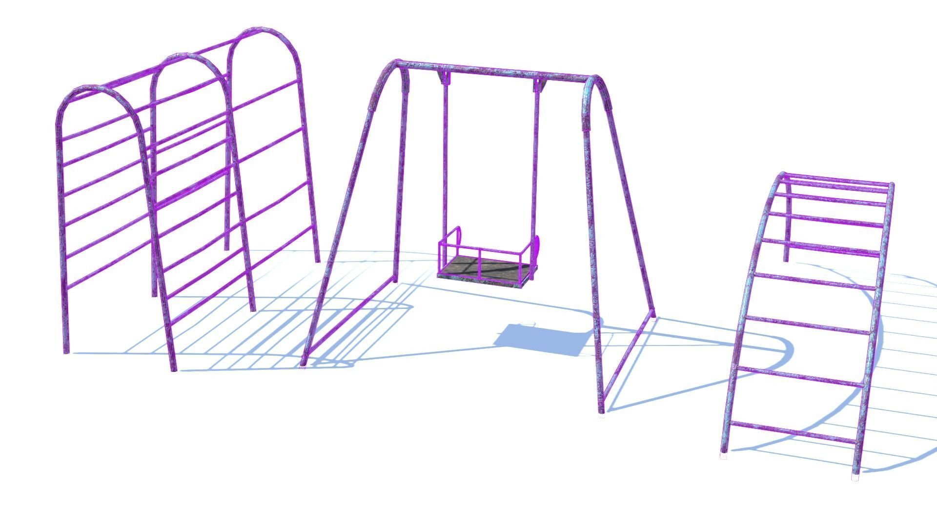 Rusty Playground Low-poly 3D model_5