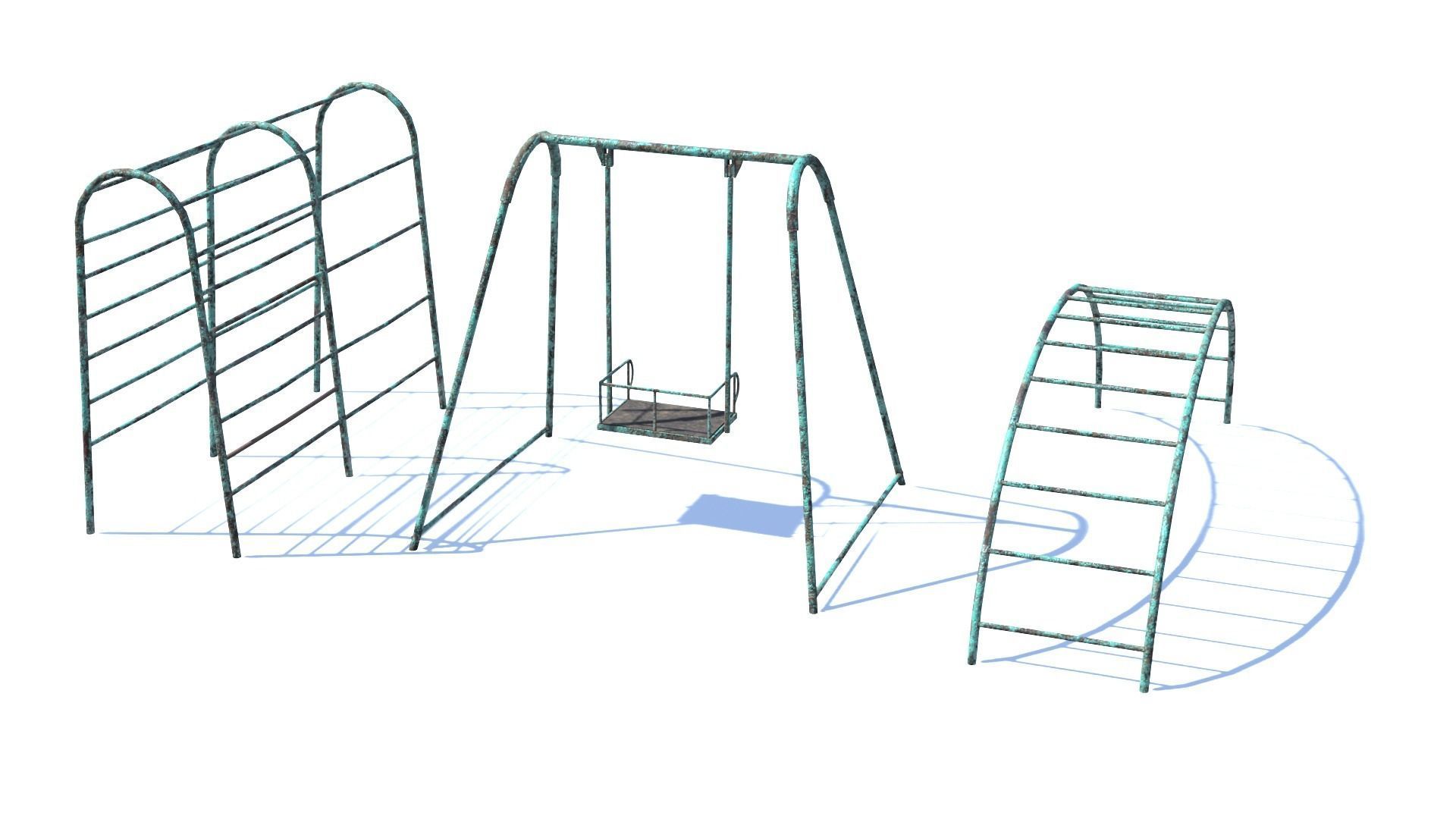 Rusty Playground Low-poly 3D model_4