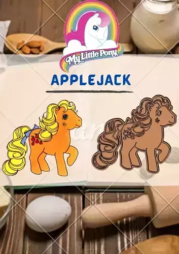 Amazing My Little Pony Character Applejack Cookie Cutter Stamp 3D model
