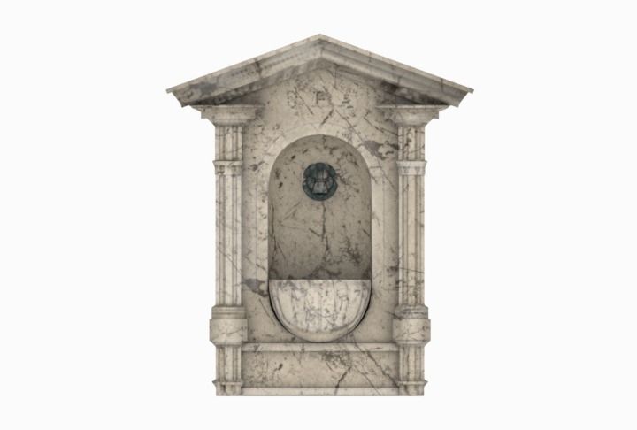 roman fountain Low-poly 3D model_7