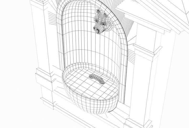 roman fountain Low-poly 3D model_28