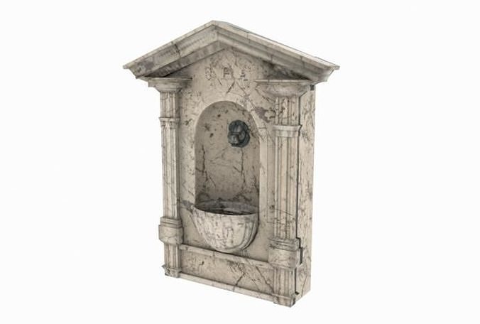 roman fountain Low-poly 3D model