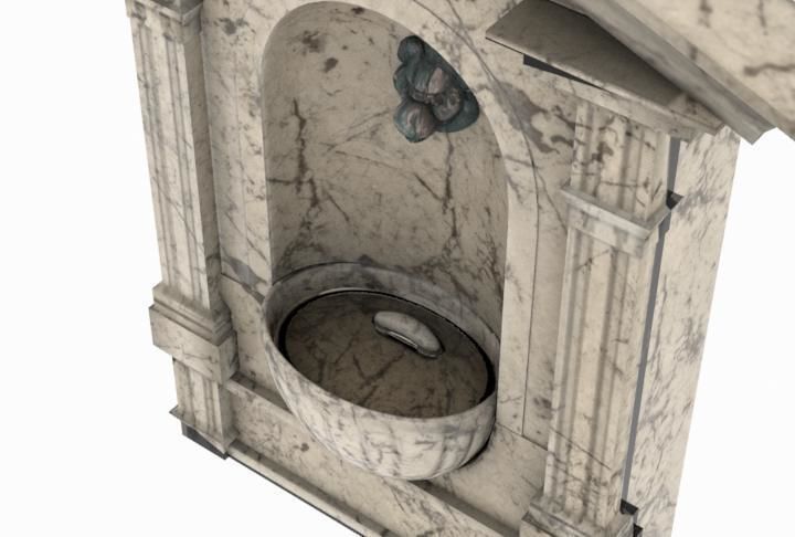 roman fountain Low-poly 3D model_30
