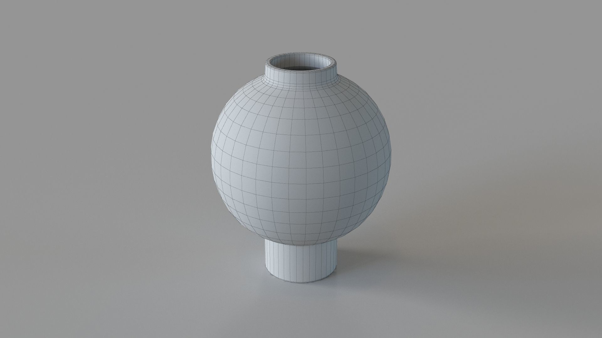 Fern Large Vase White And Tan 3D model_1