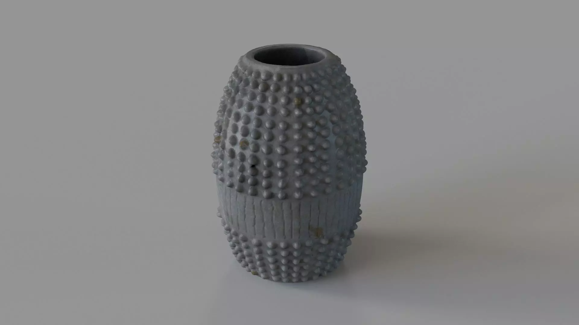 Short Scoria Vase Gray 3D model_0