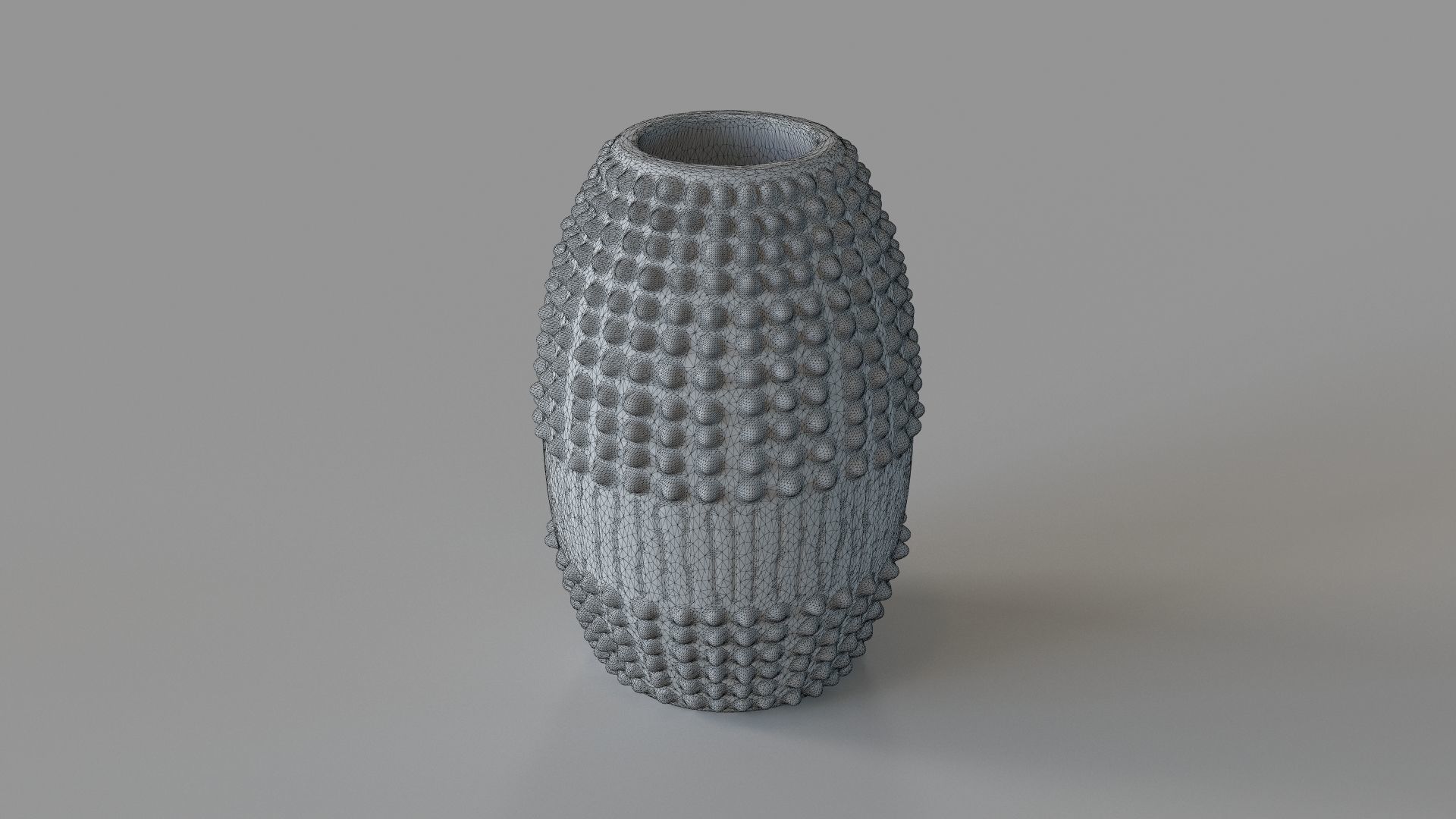 Short Scoria Vase Gray 3D model_1