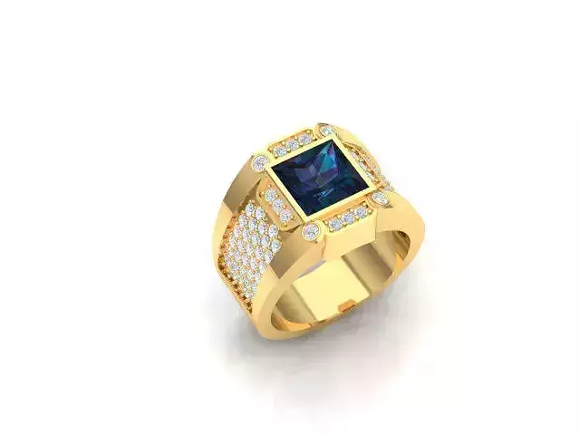 ring ring gold with sapphire and diamonds