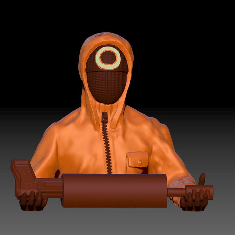 squid game toilet roll holder  3D print model_3