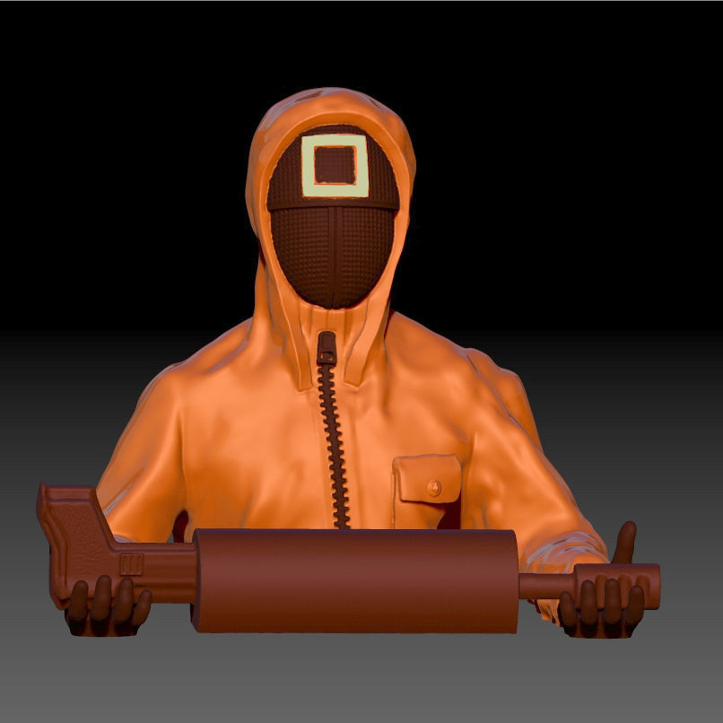 squid game toilet roll holder  3D print model_2