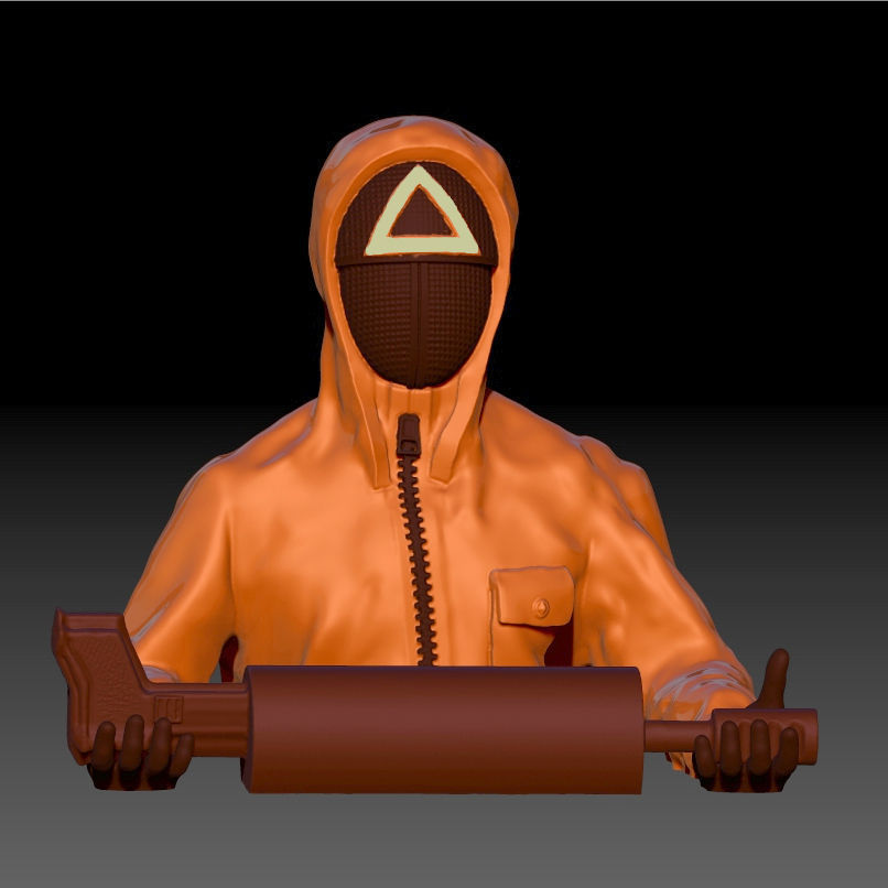 squid game toilet roll holder  3D print model_1