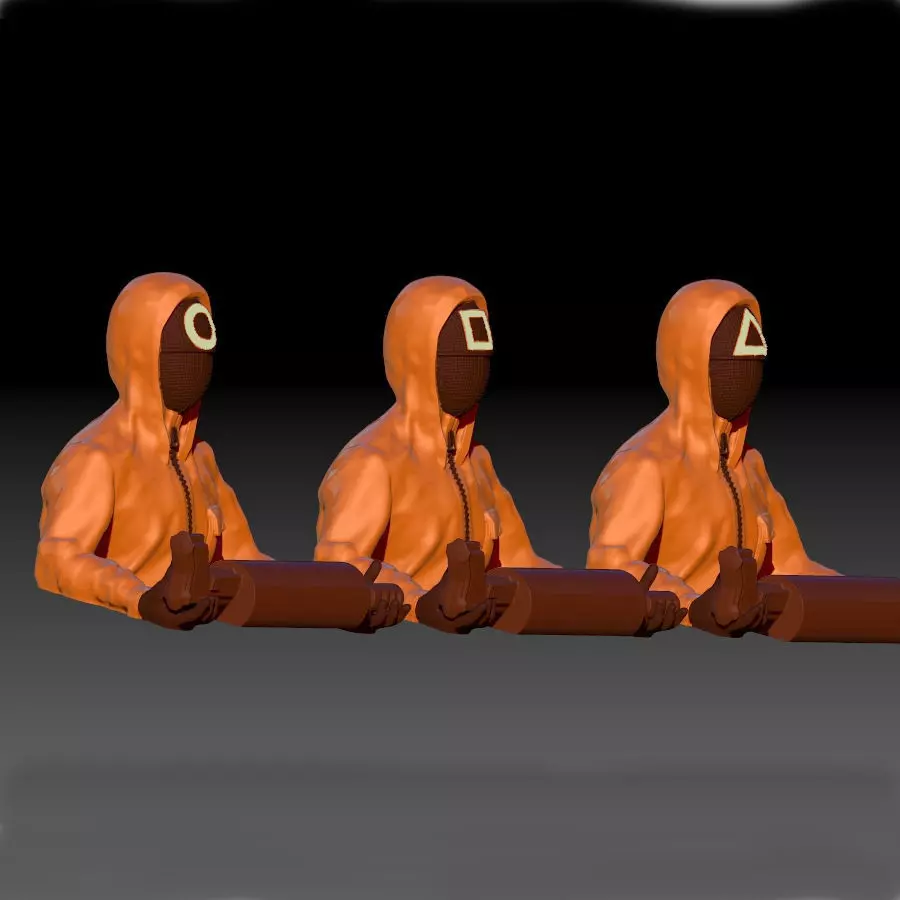 squid game toilet roll holder  3D print model_0