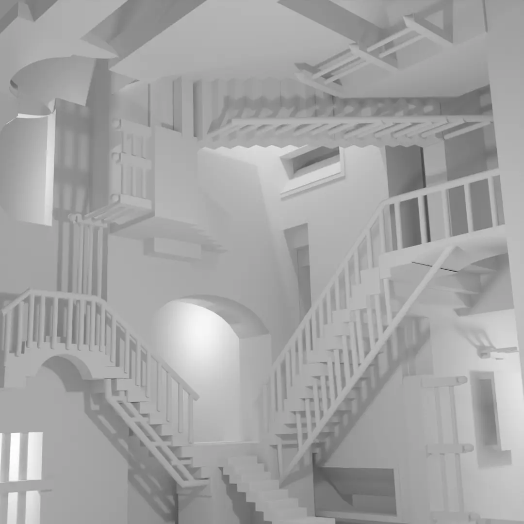 Staircase illusion FREE Free 3D model_0