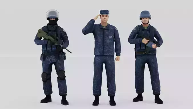 3 Model Coalition Soldier