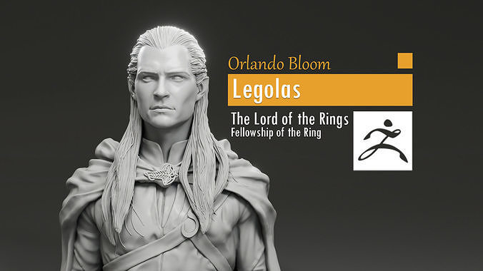 Orlando Bloom - Legolas - The Lord of the Rings 3D print model