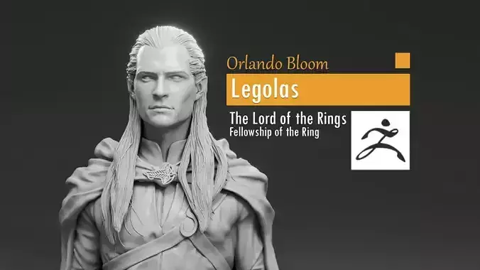 Orlando Bloom - Legolas - The Lord of the Rings 3D print model