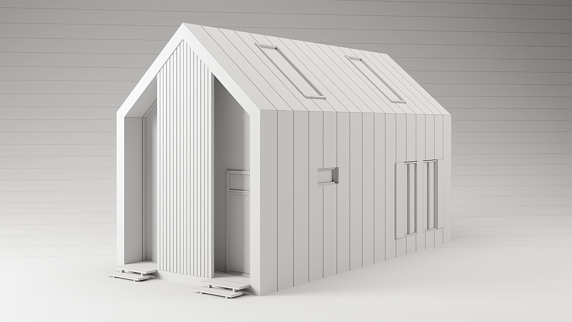 kolleksiya modren house N3 Low-poly 3D model_14