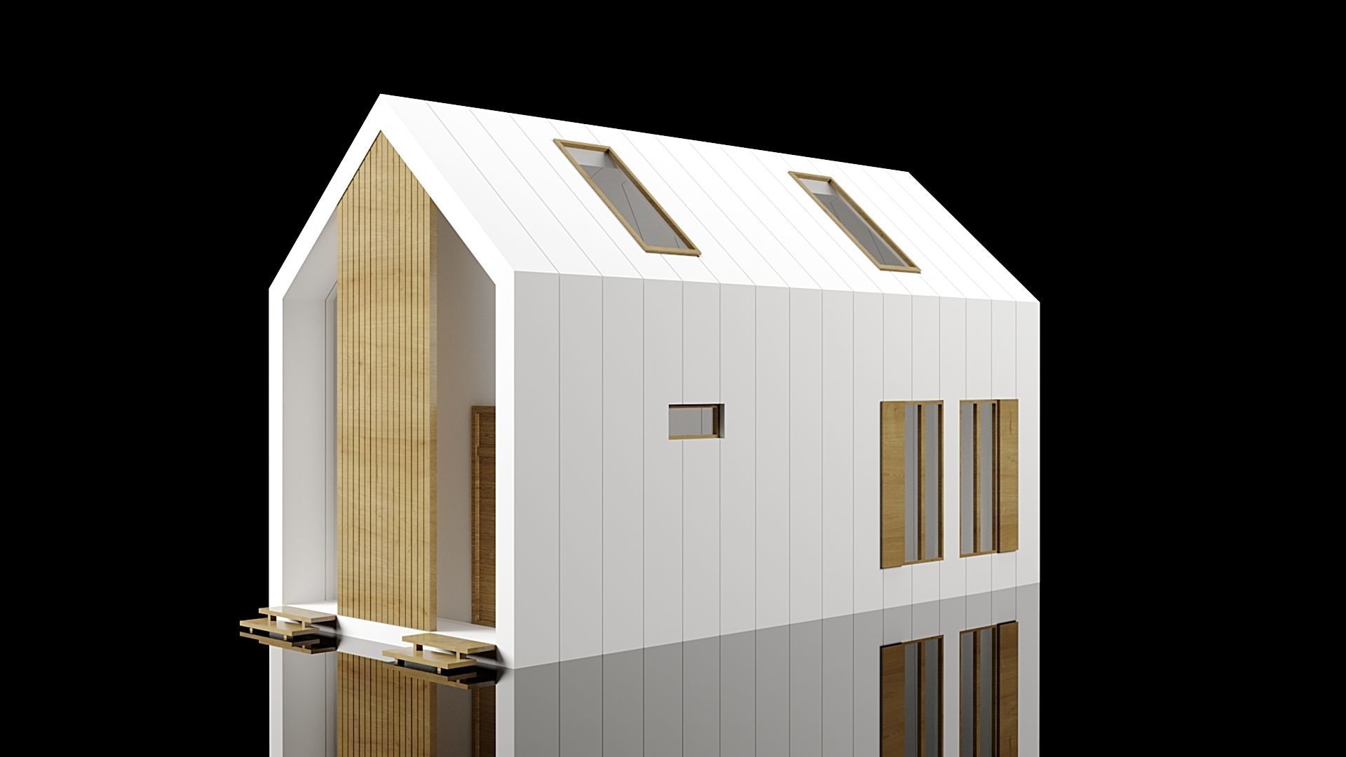 kolleksiya modren house N3 Low-poly 3D model_2