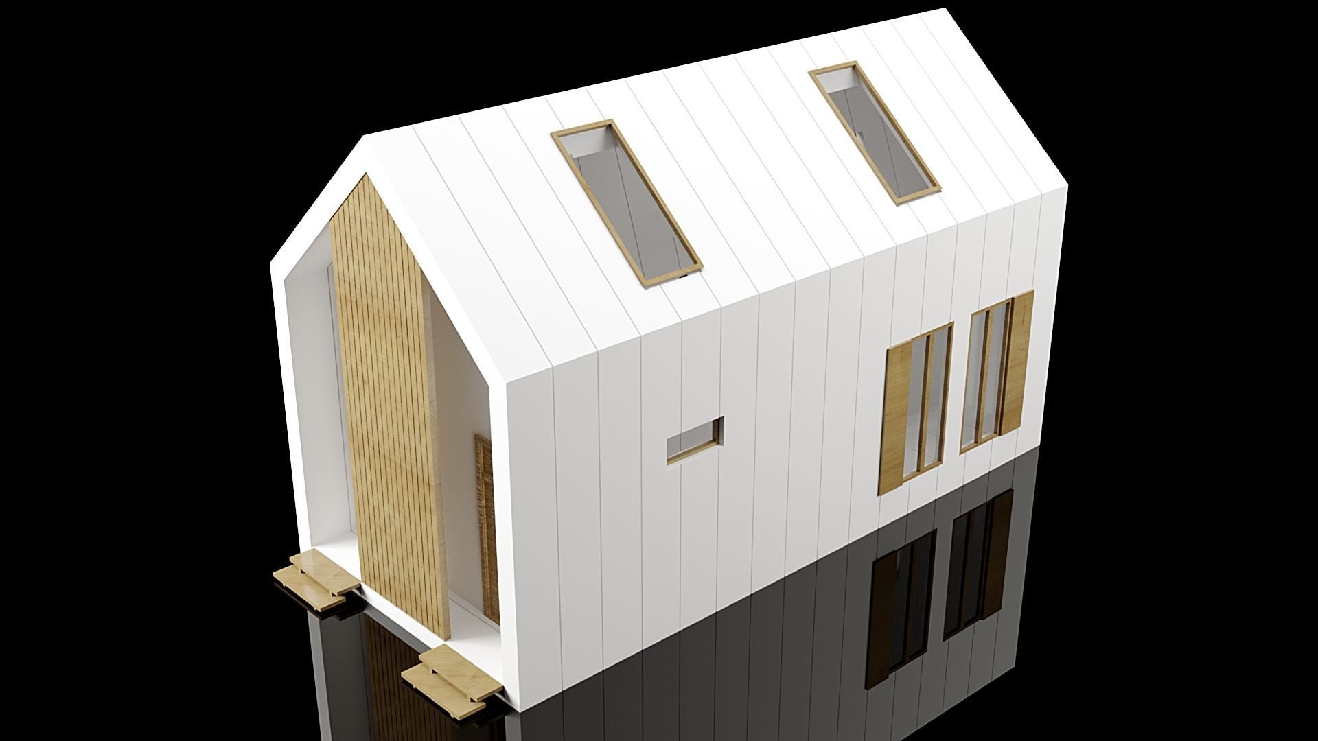 kolleksiya modren house N3 Low-poly 3D model_6
