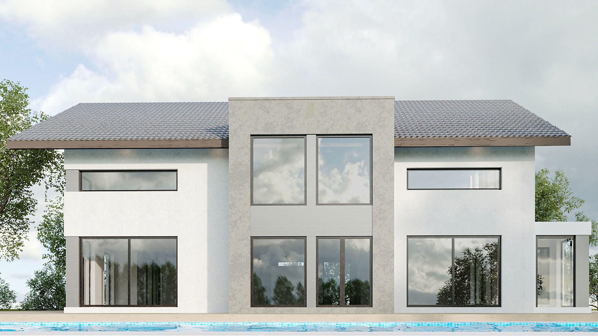 kolleksiya modren house N3 Low-poly 3D model_8