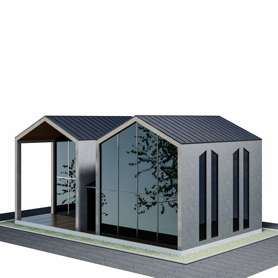 kolleksiya modren house N3 Low-poly 3D model_15