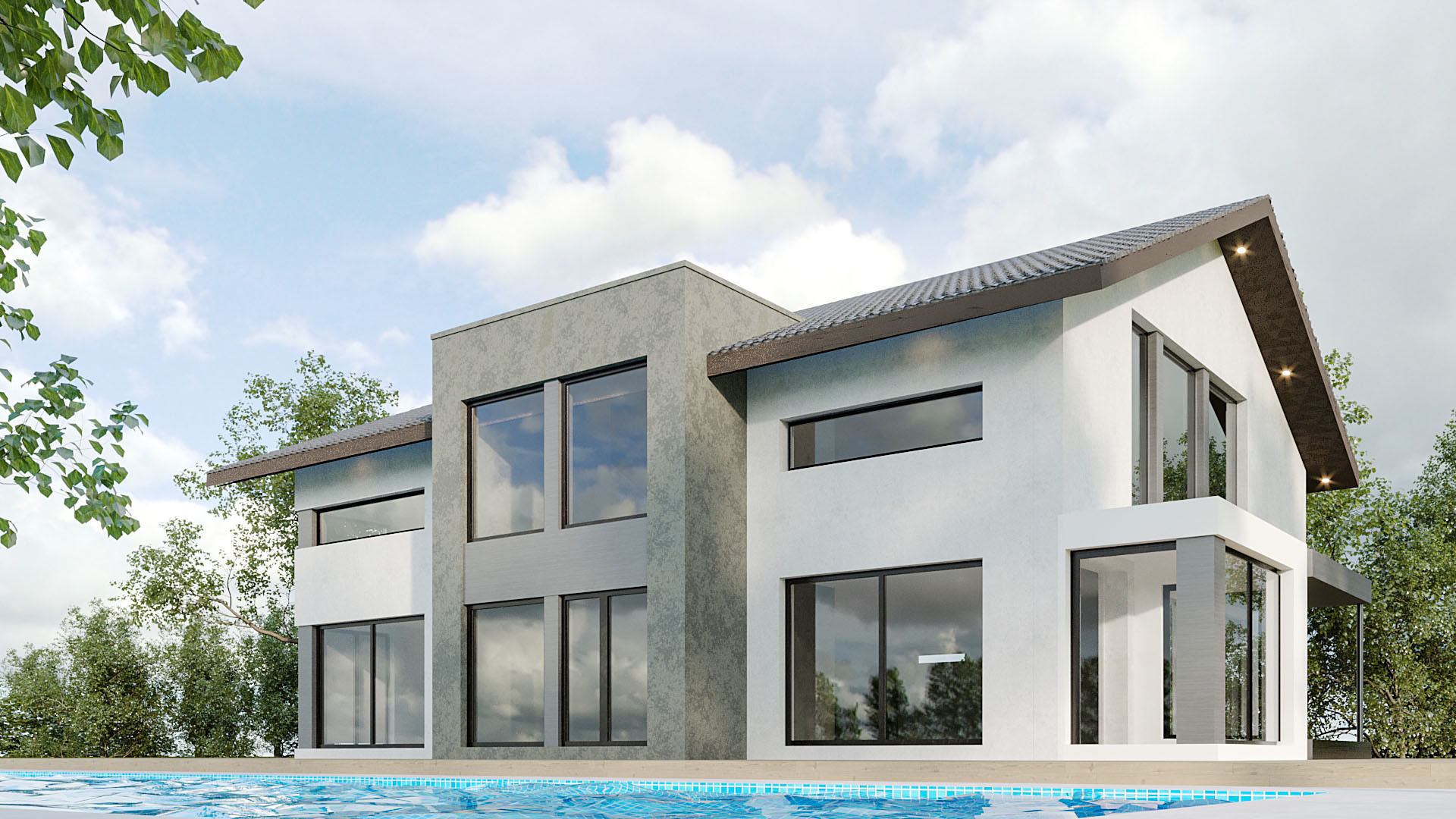 kolleksiya modren house N3 Low-poly 3D model_4