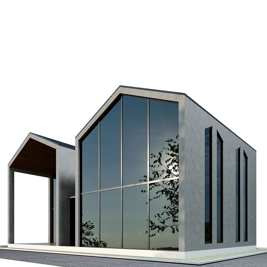 kolleksiya modren house N3 Low-poly 3D model_11