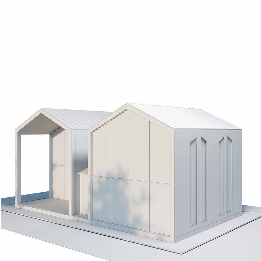 kolleksiya modren house N3 Low-poly 3D model_3