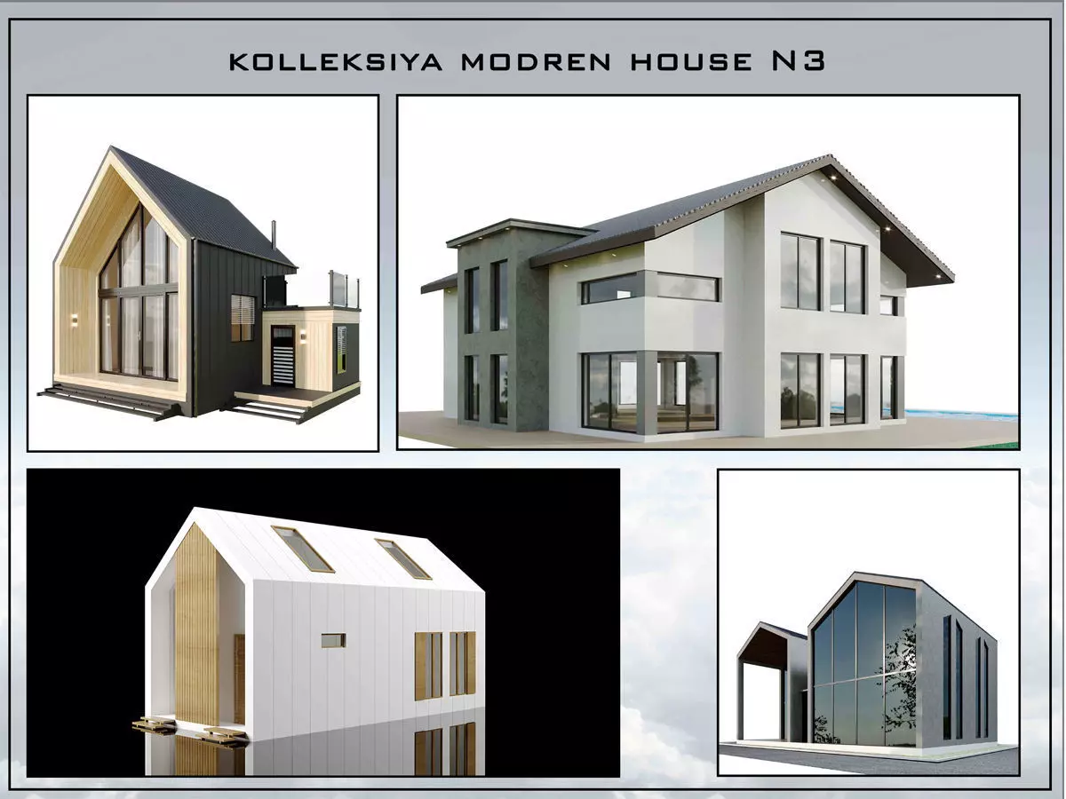 kolleksiya modren house N3 Low-poly 3D model_0