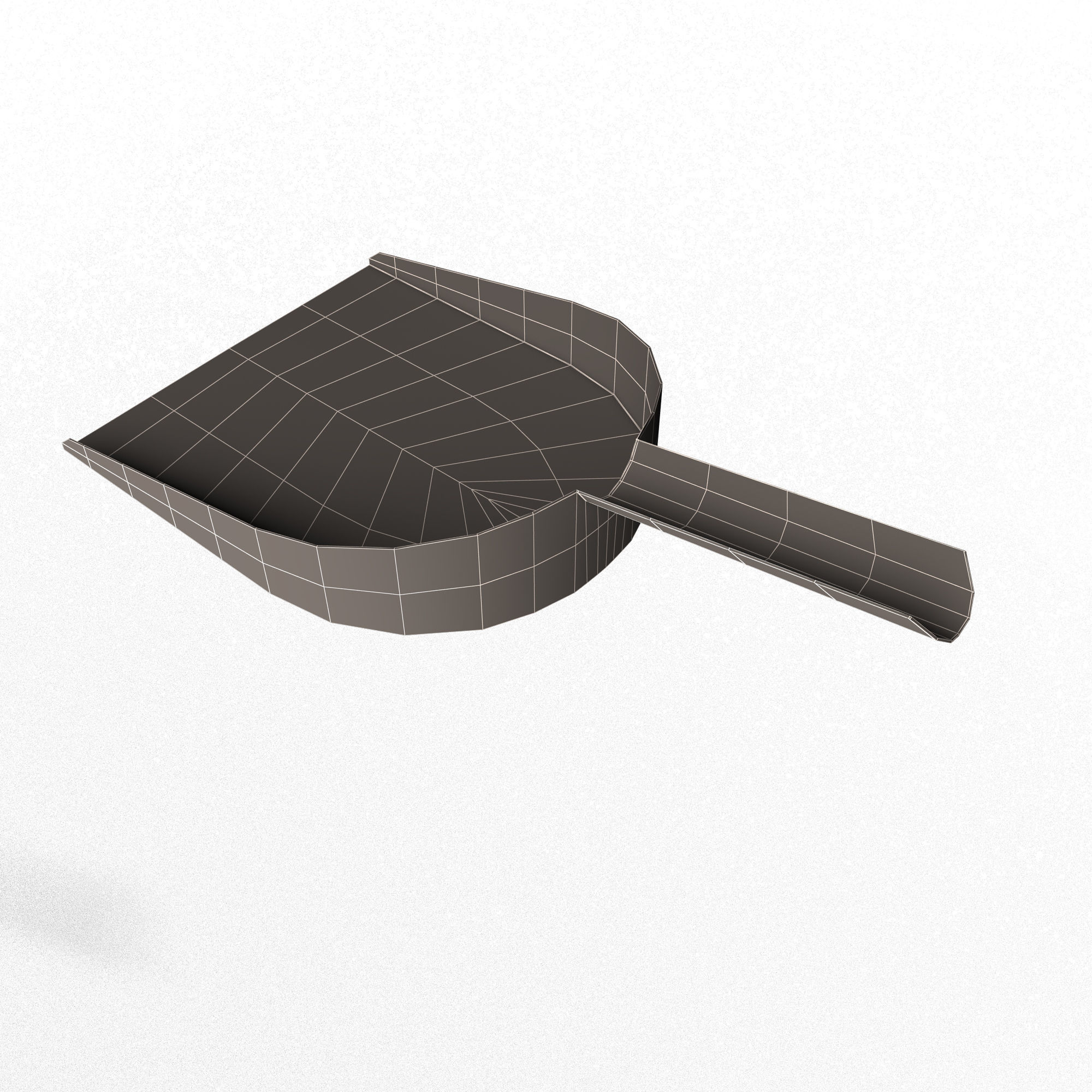 Dustpan shovel Low-poly 3D model_11