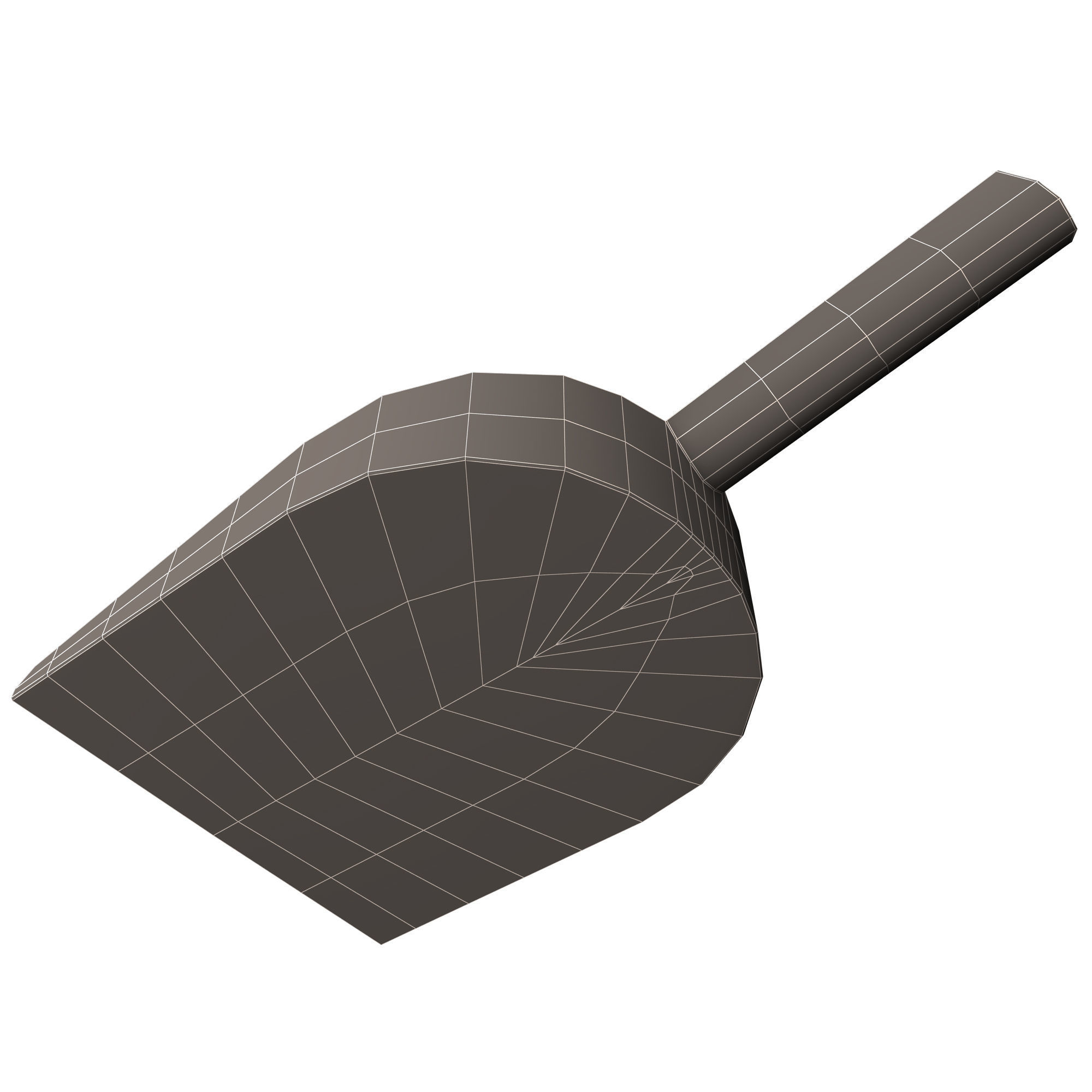 Dustpan shovel Low-poly 3D model_12