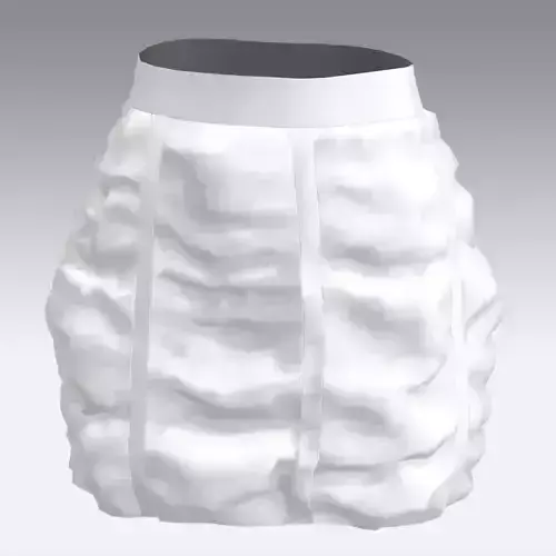 SKIRT ELASTIC WHITE LOOK