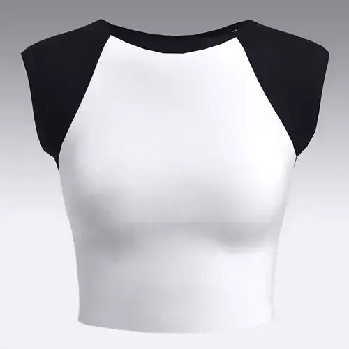 BLOUSE BLACK AND WHITE RAGLAN SLEVEE