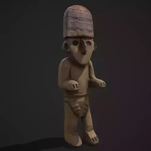 Ancient Figure Statue  Low-poly 3D model