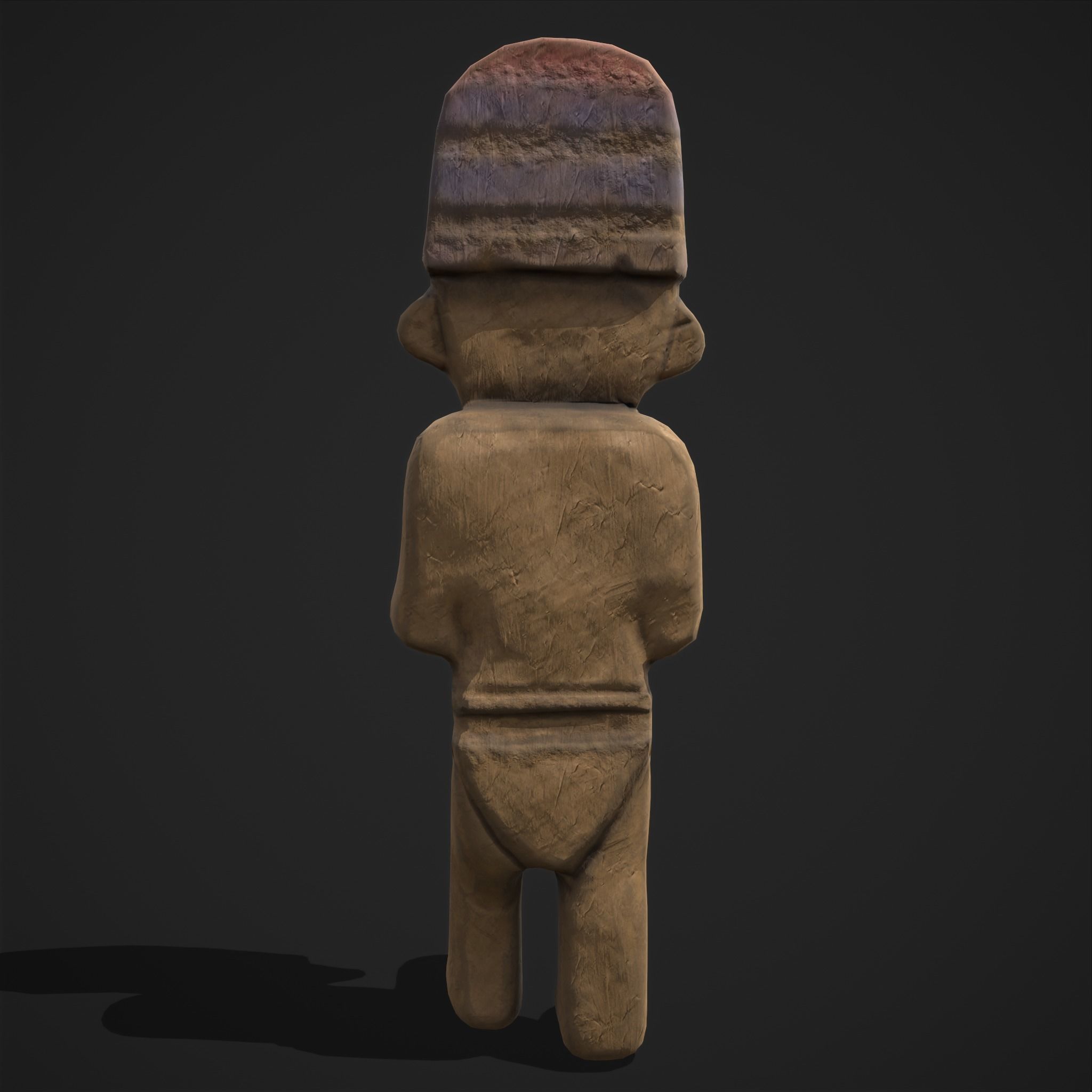Ancient Figure Statue  Low-poly 3D model_11