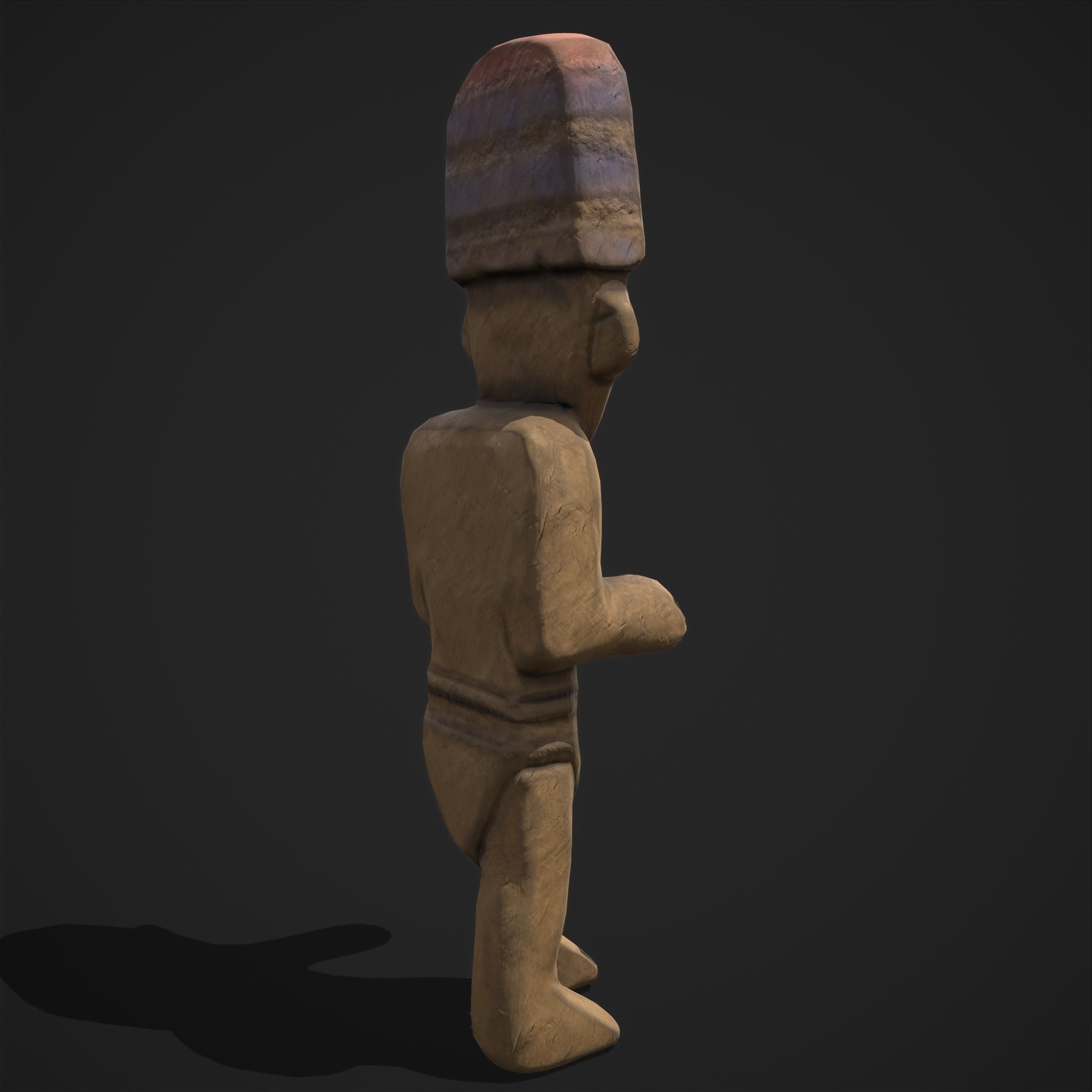 Ancient Figure Statue  Low-poly 3D model_13