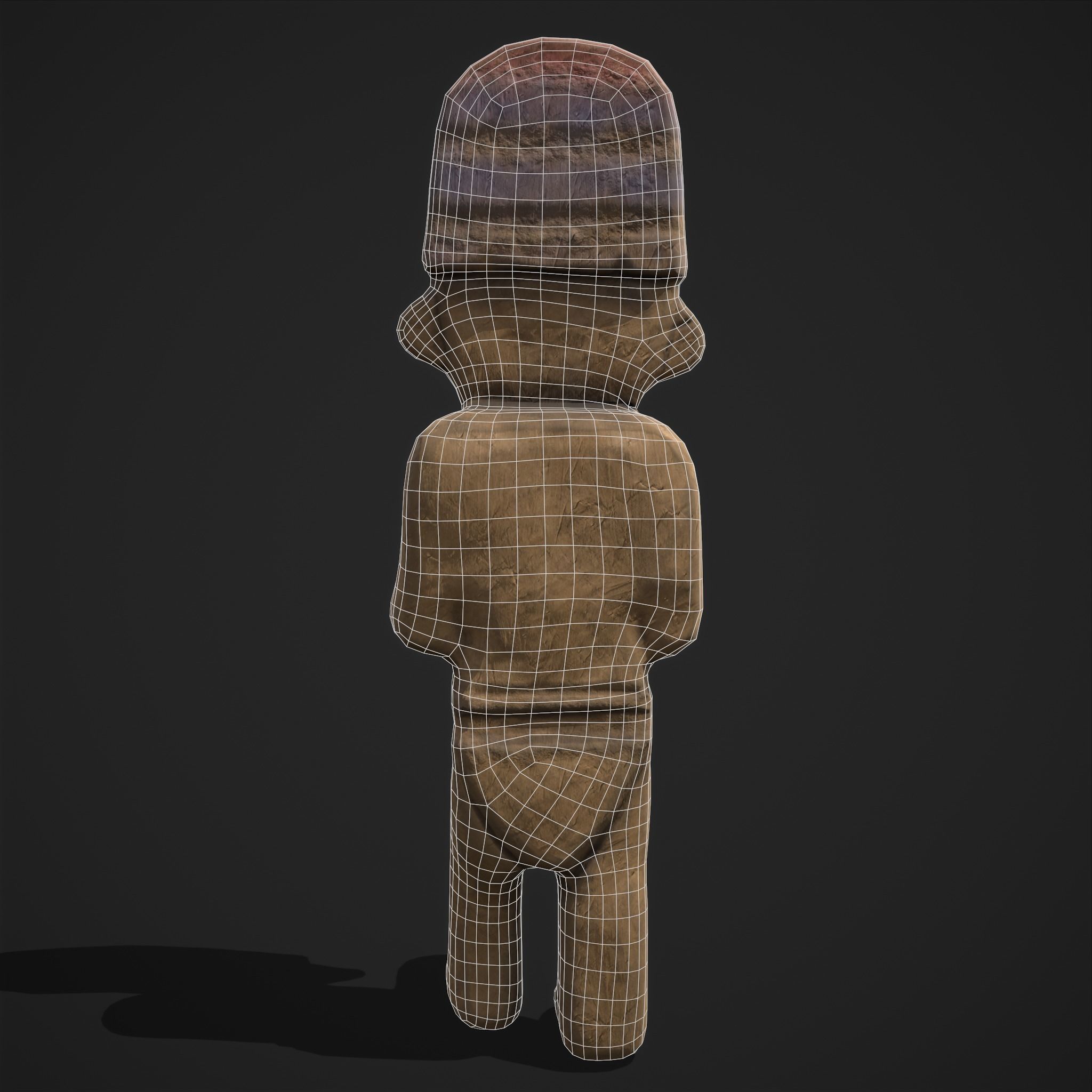 Ancient Figure Statue  Low-poly 3D model_12