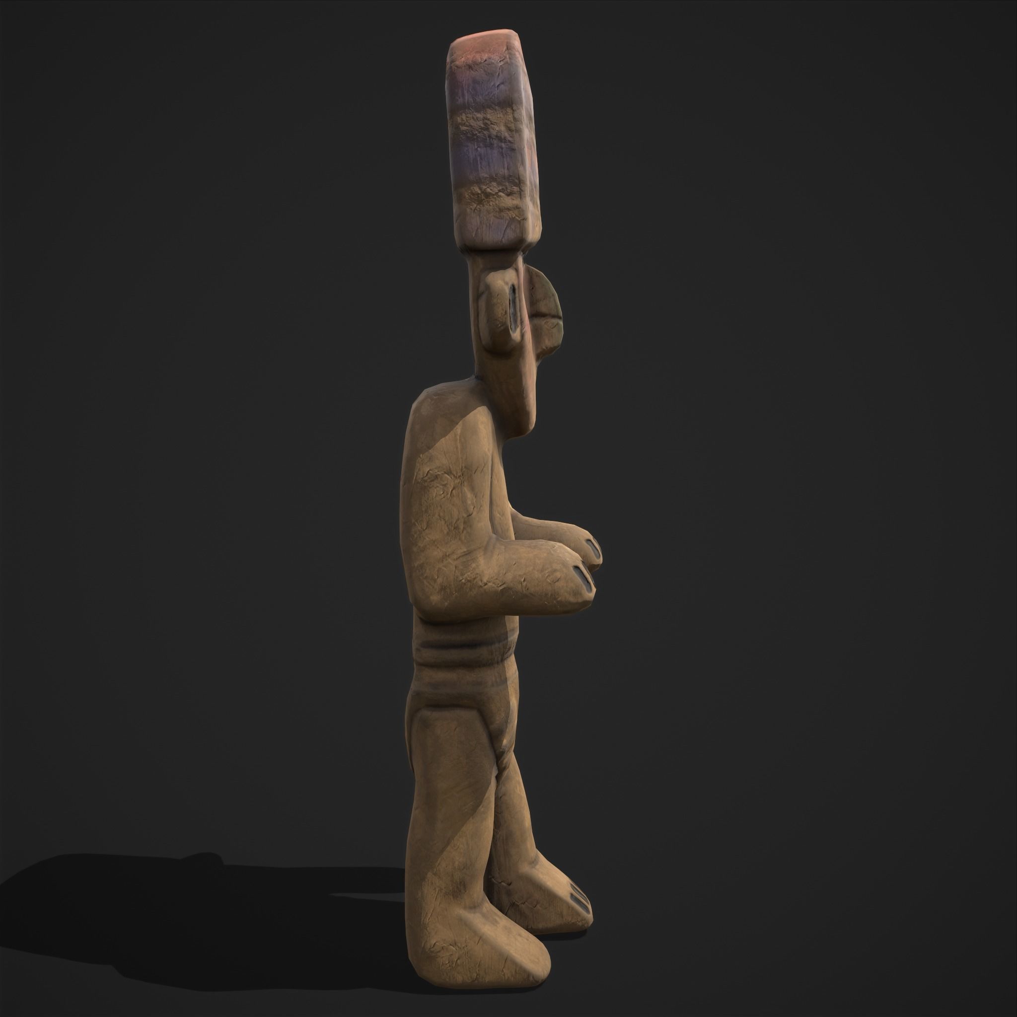 Ancient Figure Statue  Low-poly 3D model_15