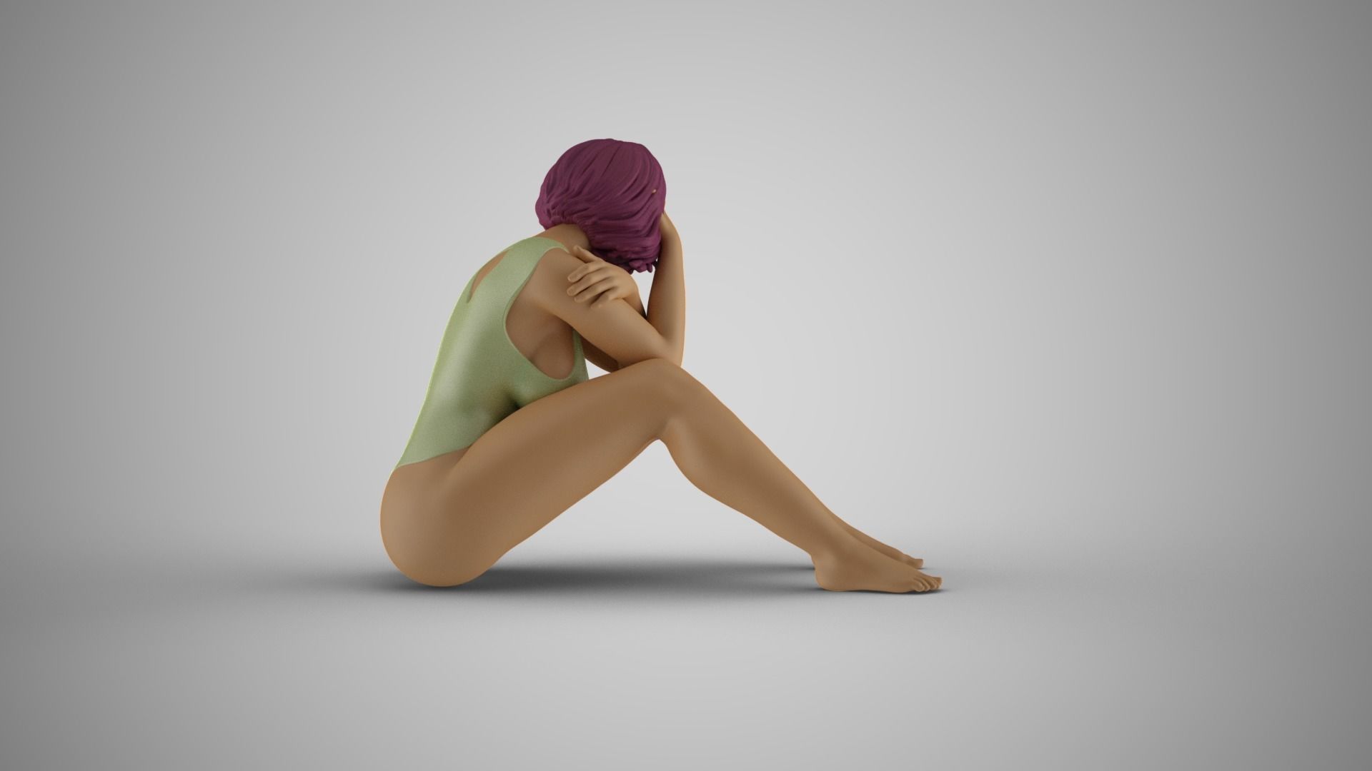 Girl Plunge into Memories 2 3D print model_7