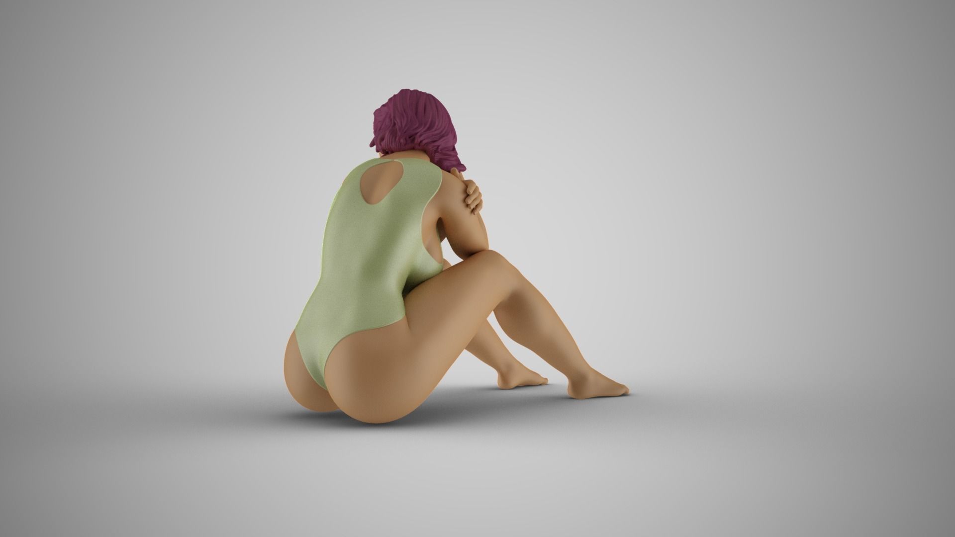 Girl Plunge into Memories 2 3D print model_8