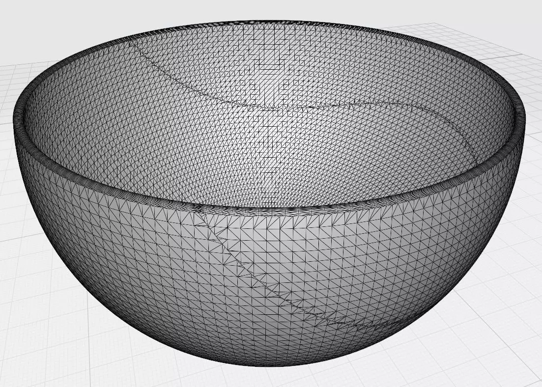 Plastic salad bowl with epoxy resin Free 3D print model