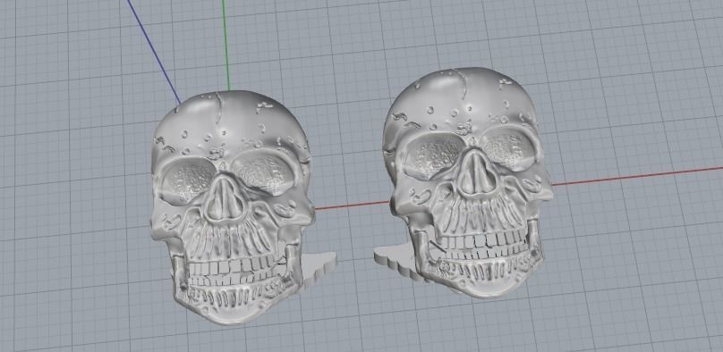 cufflink skull 3D print model_7