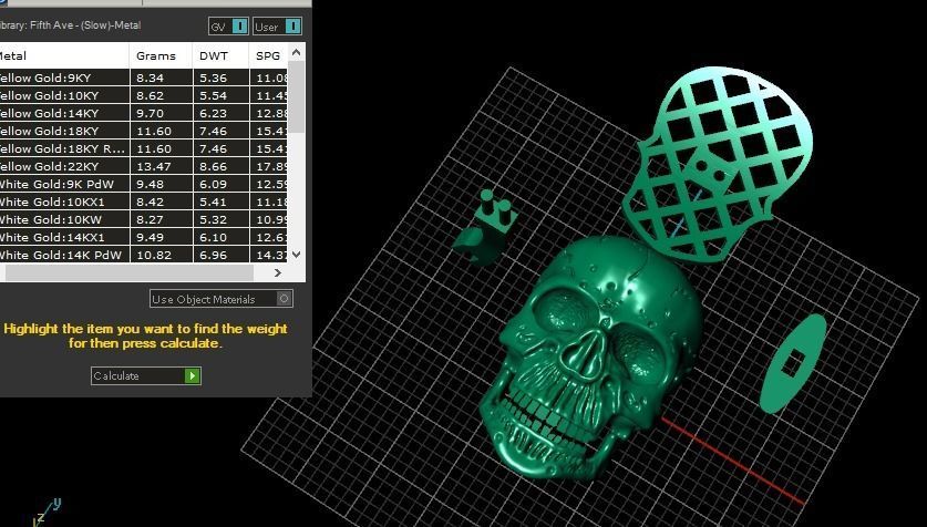 cufflink skull 3D print model_5