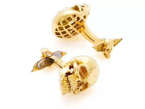 cufflink skull 3D print model_0