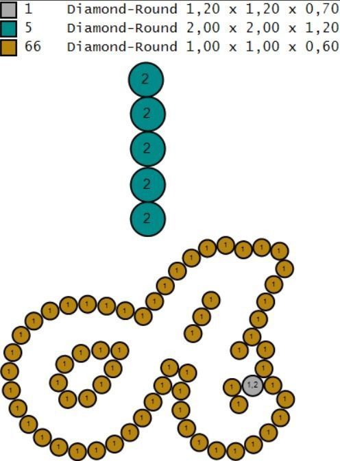 pendant letter A 3D print model_5