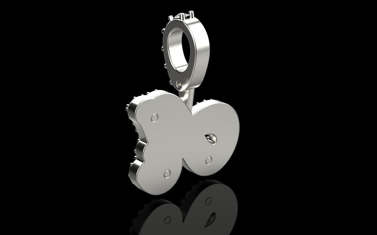 pendant letter A 3D print model_20