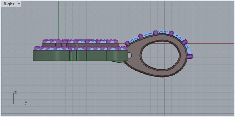 pendant letter A 3D print model_23