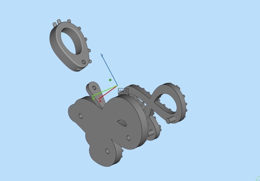 pendant letter A 3D print model_34